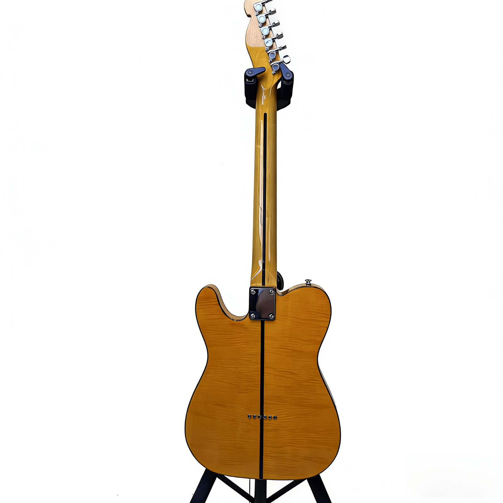 Orange Mad Cat TL Electric Guitar Flame Maple Top Basswood Body Chrome Hardware