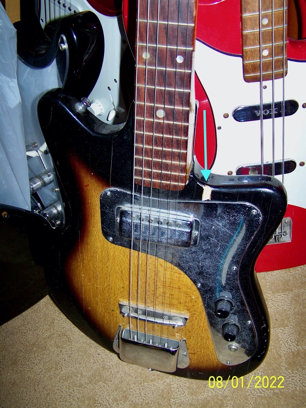 Vintage 1960’s Tele-Star Teisco Kawai Electric Guitar