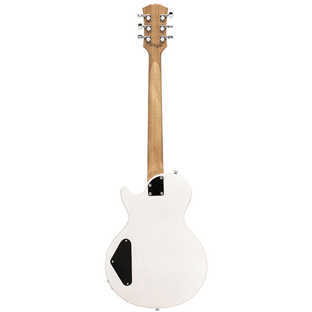 Stagg SEL-HB90 WHB Solid Mahogany Flat Top P90 Electric Guitar – White