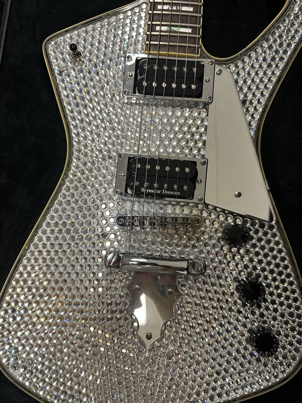 Custom Rhinestone 1996 Ibanez Paul Stanley Iceman Guitar PS 10-II
