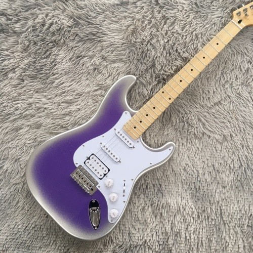 Metallic Purple S&T Electric Guitar S-S-H Pickups Maple Fretboard Chrome Parts