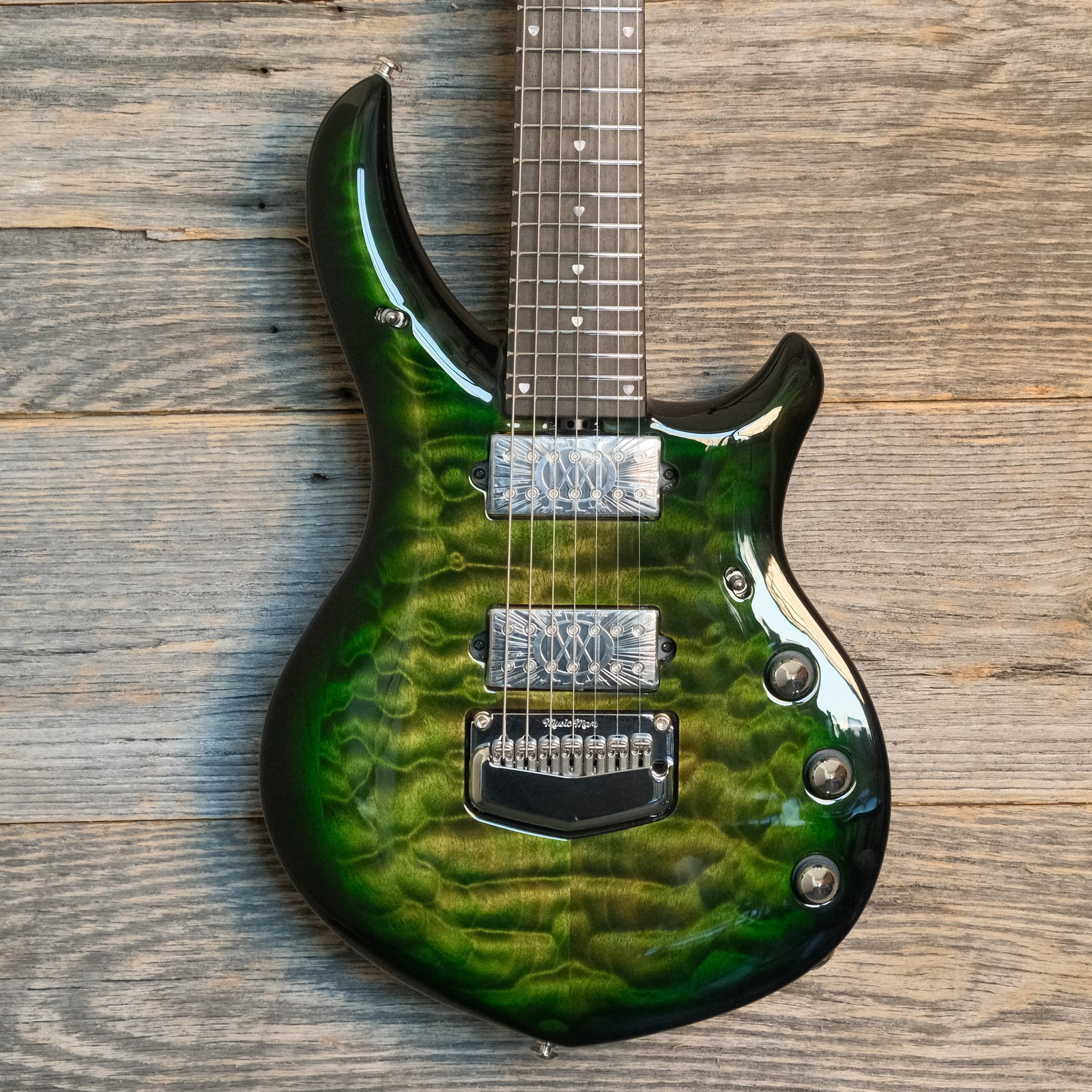 Ernie Ball Music Man BFR Majesty 7 7-String Electric Guitar – Malachite