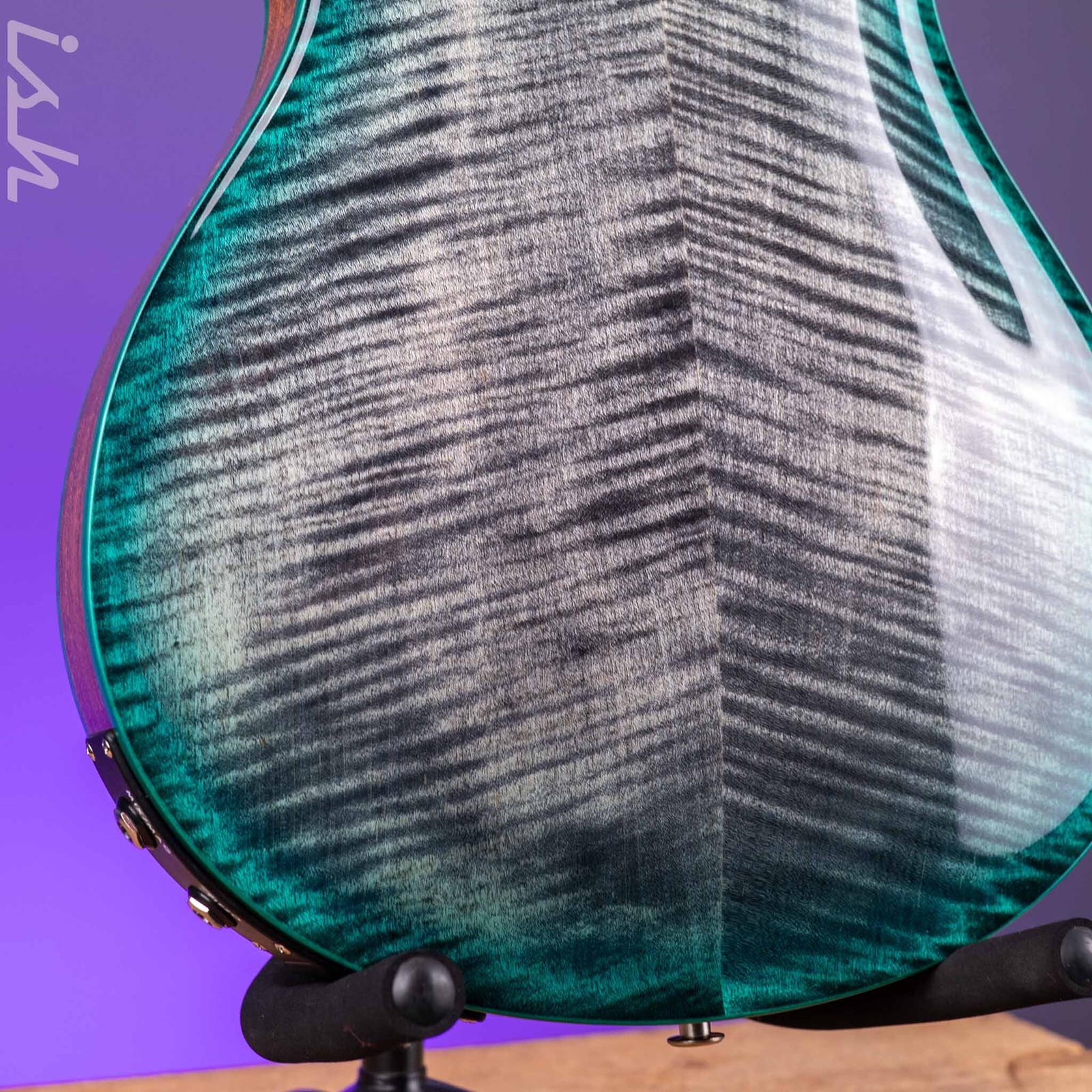 PRS Hollowbody II Piezo Grey Black Turquoise Burst Custom Color