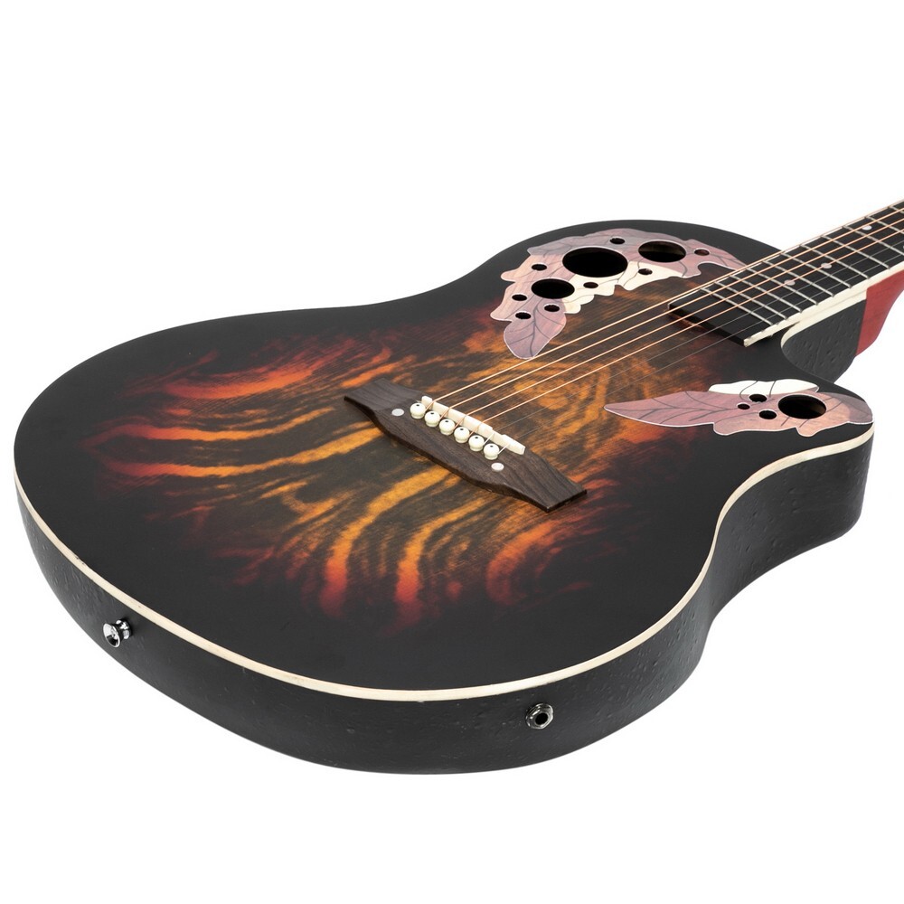 ❄️NEW IN BOX!❄️O Style Acoustic-Electric Guitar +Case/Bag +Strap +More!