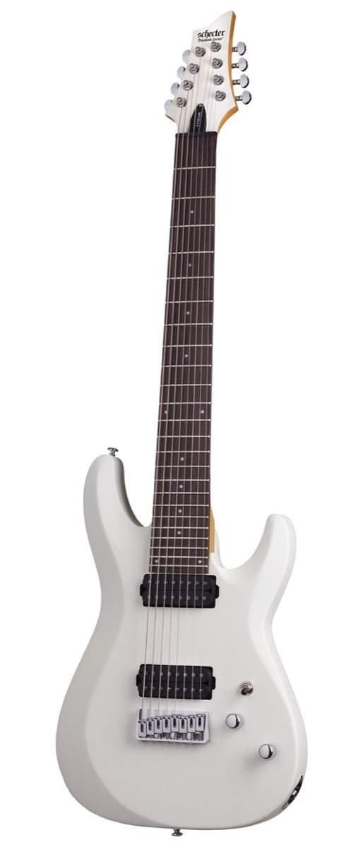 Schecter C-8 DELUXE Satin White 8-String Solid-Body 19x44x5 inches, SWHT