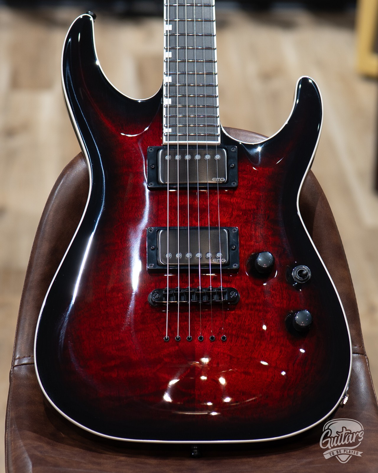 ESP E-II Horizon NT-II EMG w/ Case – See Thru Black Cherry Sunburst (B-stock)