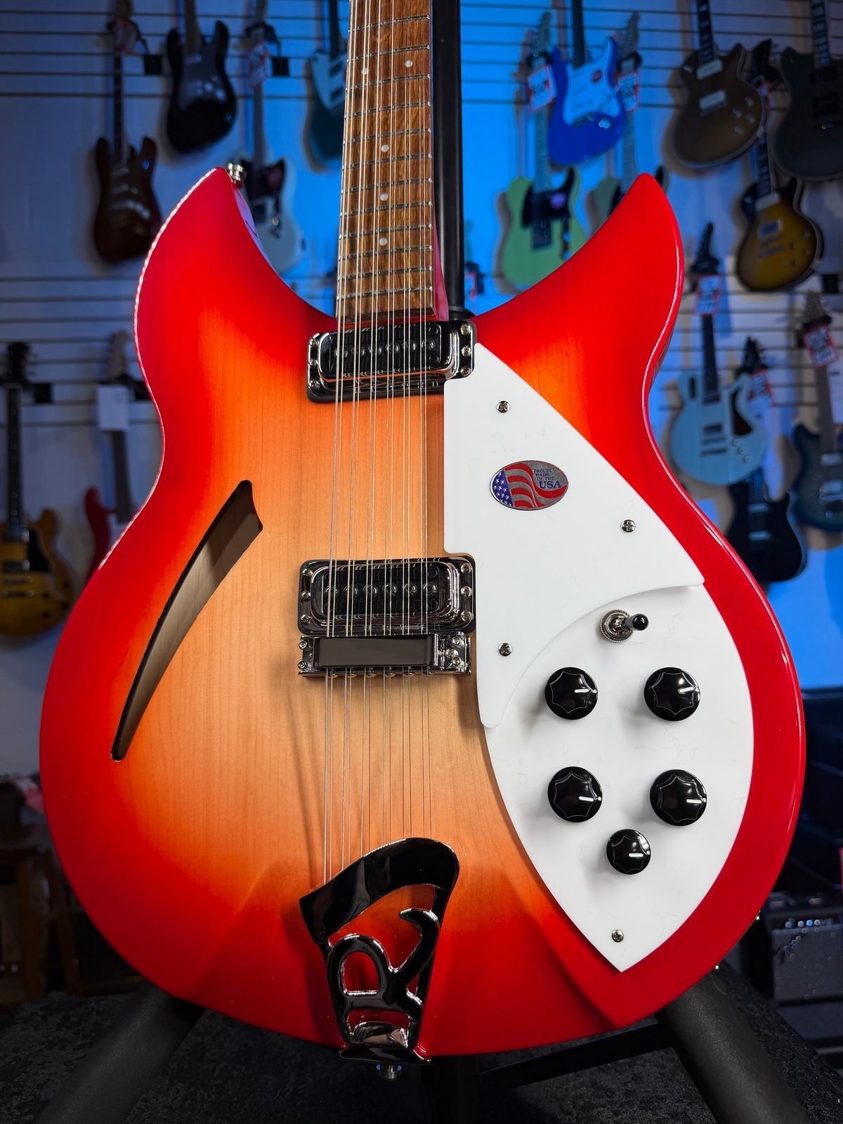 Rickenbacker 330/12 Fireglo Semi-Hollow Electric Guitar, with Ric Case, 706