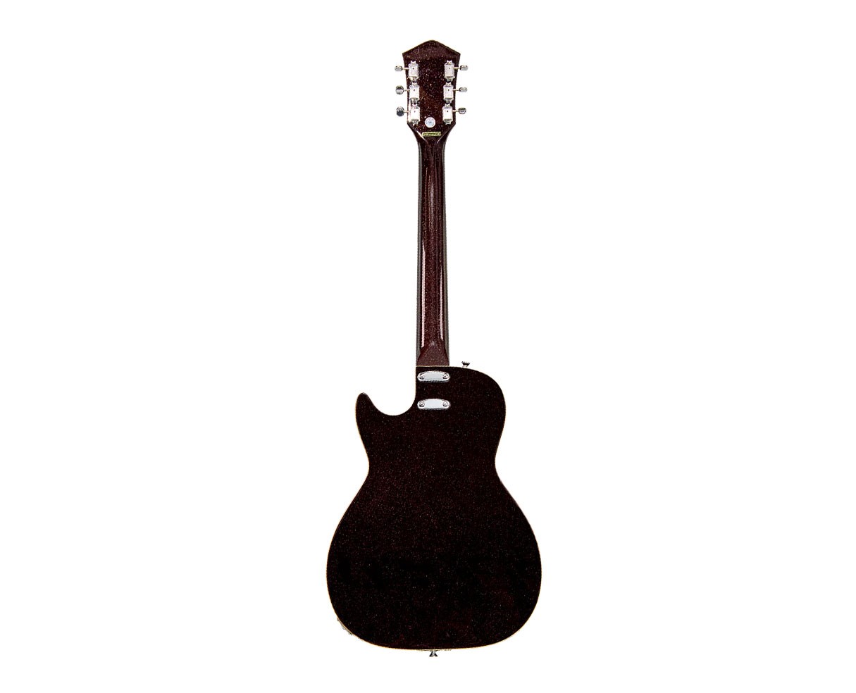 Silvertone 1423 Series Single Cut Guitar – Red Silver Flake Burst