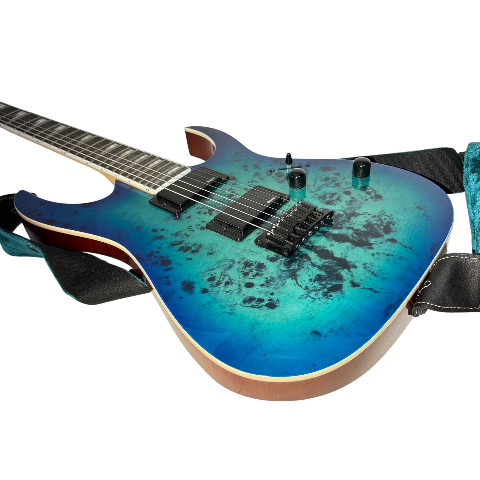 Ibanez GIO GRGR221PA 6-String Right-Handed Electric Guitar – Aqua Burst