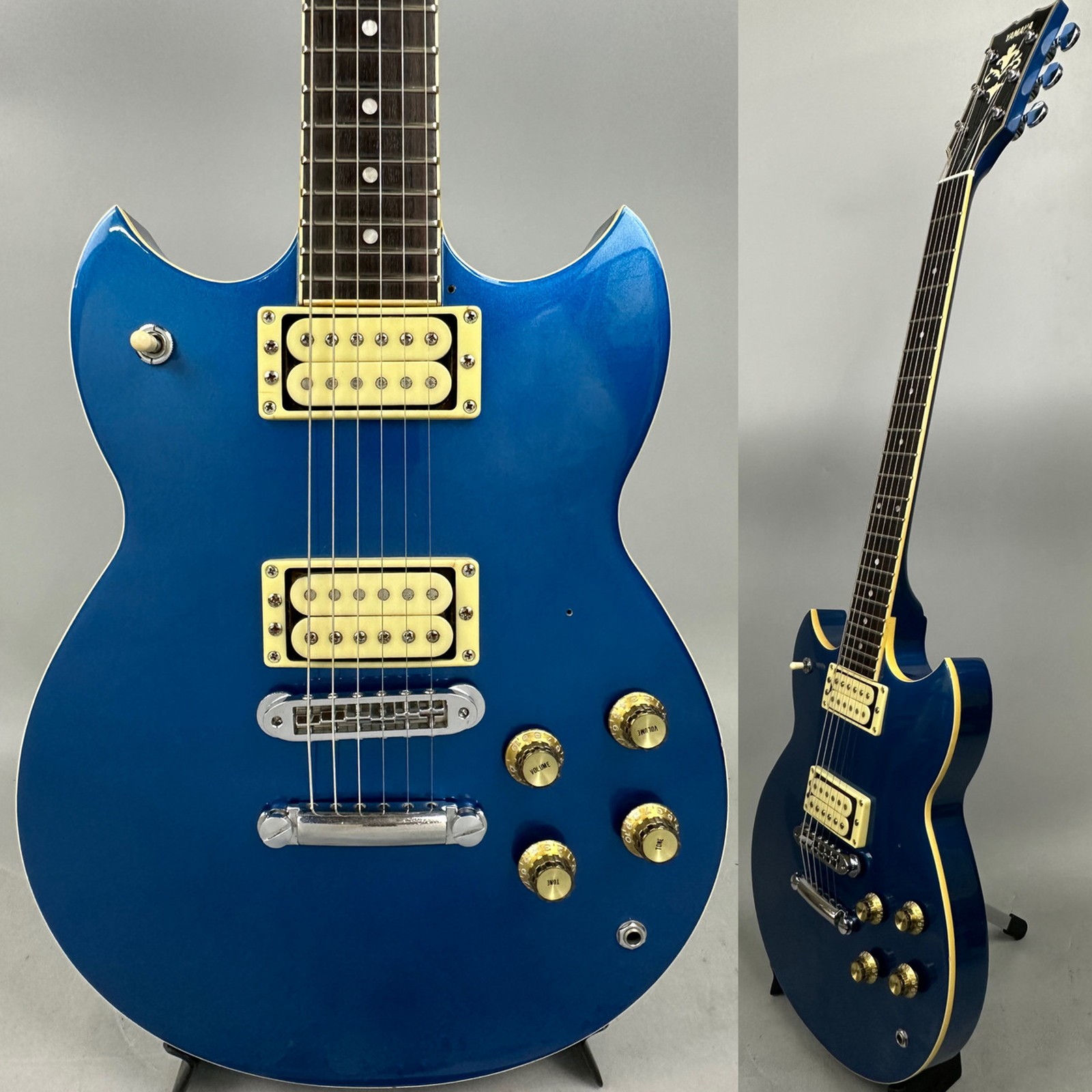 YAMAHA SG800S Used 1981 Maple Top Mahogany Back Body Metallic Blue w/Hard Case