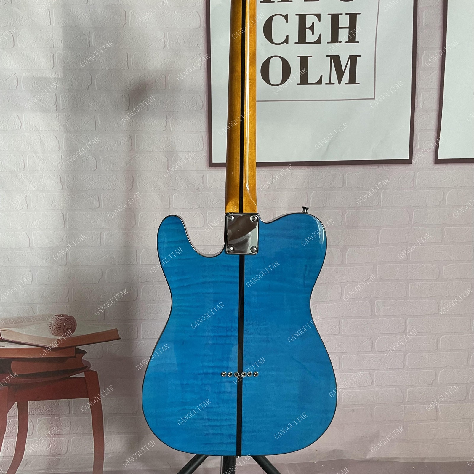 6 String Solid Body Electric Guitar Right Handed SS Pickups 21 Frets Bone Nut