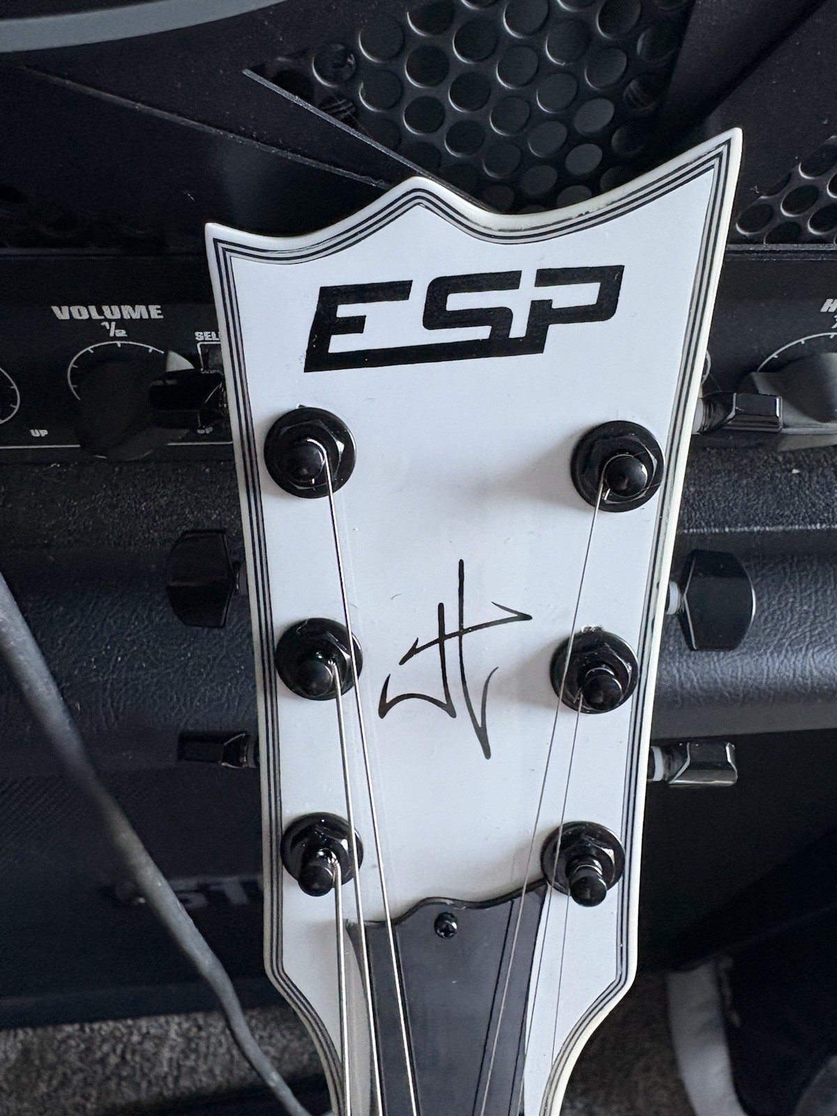 ESP KH-2 Signature White Solid Body 6-String Electric Guitar w/ Hard Case