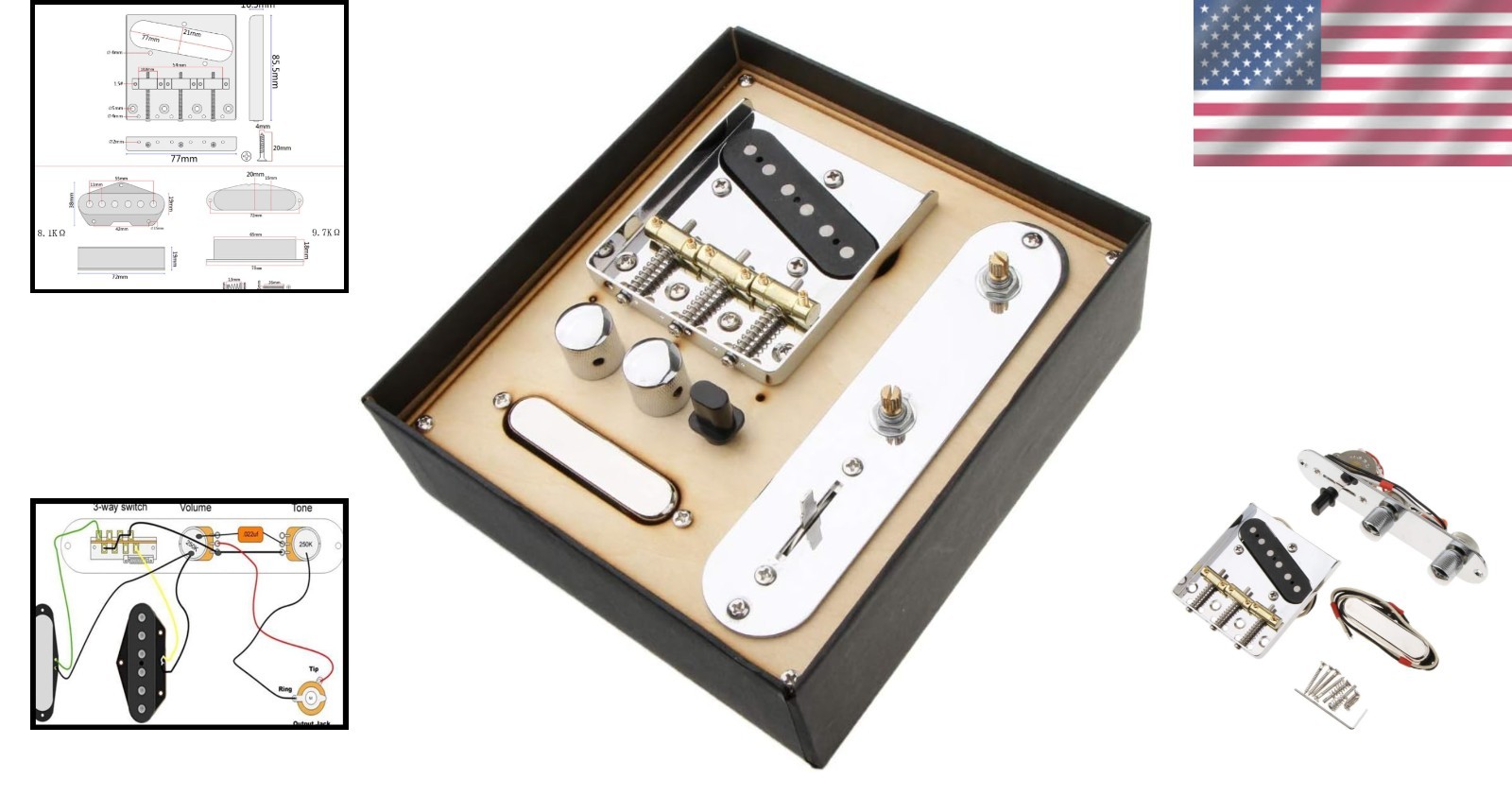 Fender Electric Guitar Bridge & Pickup Set//
