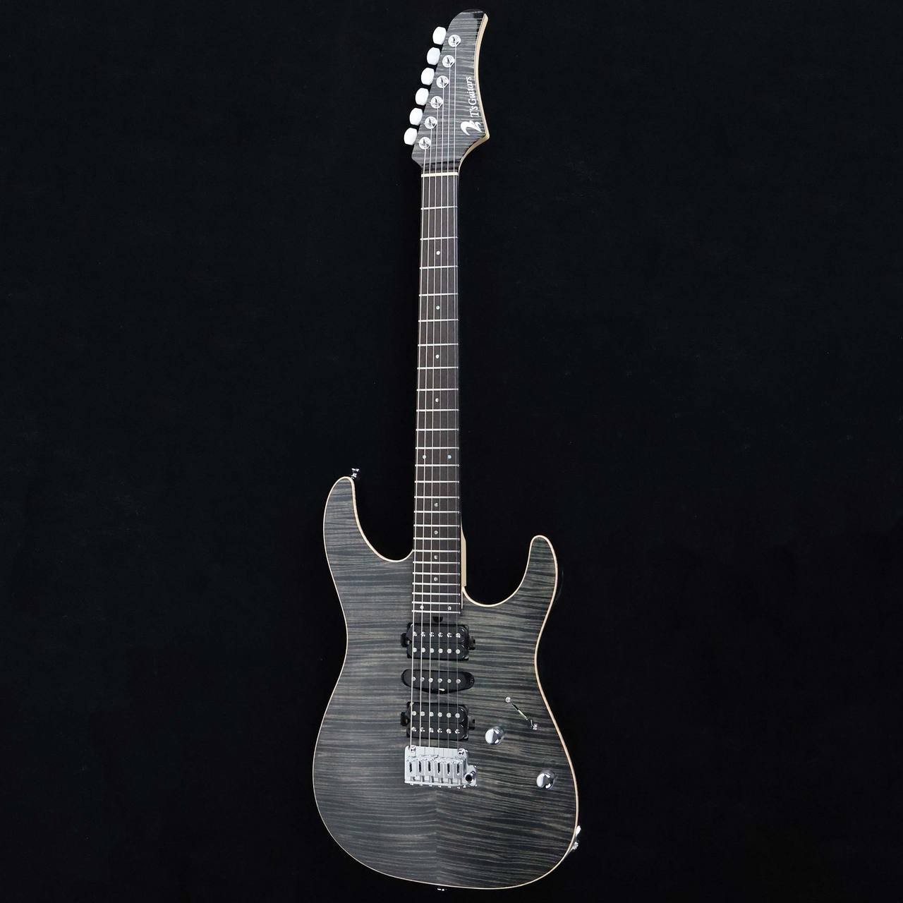T’s Guitars DST-Pro24 Flame Top Trans Black 4A-5A Flamed Maple Used
