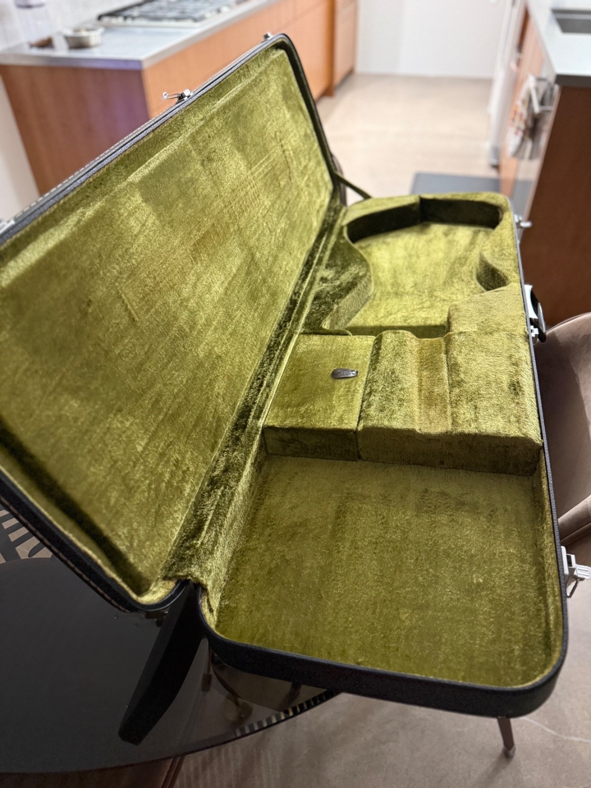Ibanez Iceman Case Late 1970’s Green Plush Interior IC400 200 250 100 50 PS10
