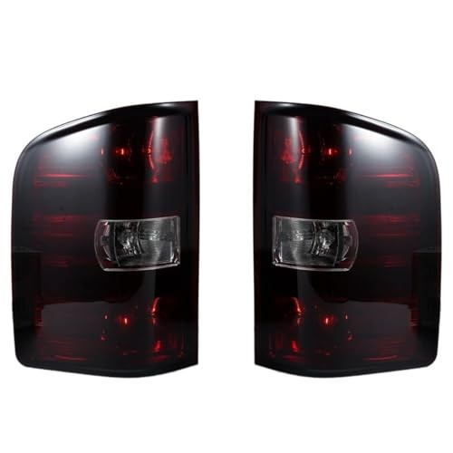 Tail Lights compatible with 2007-2014 Chevy Silverado 1500 Dark Red With Bulbs