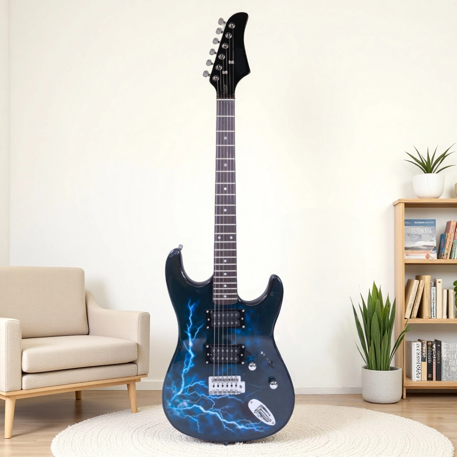ST Electric Guitar Set – Basswood, HH Pickups, Lightning & Rosewood ​Fretboard