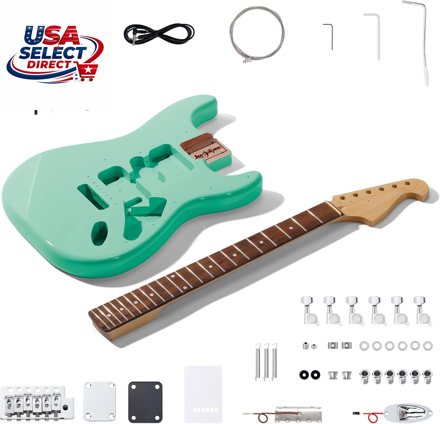 DIY Electric Guitar Kit with Mahogany Body & Maple Neck – Easy Assembly
