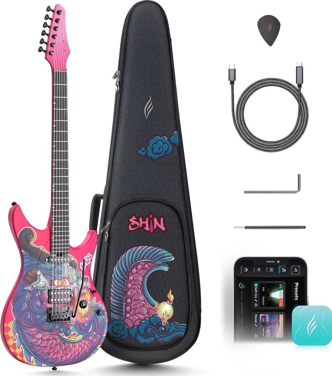 Enya Inspire: Carbon Fiber Super ST Smart Guitar Signature Inspire Shinichi