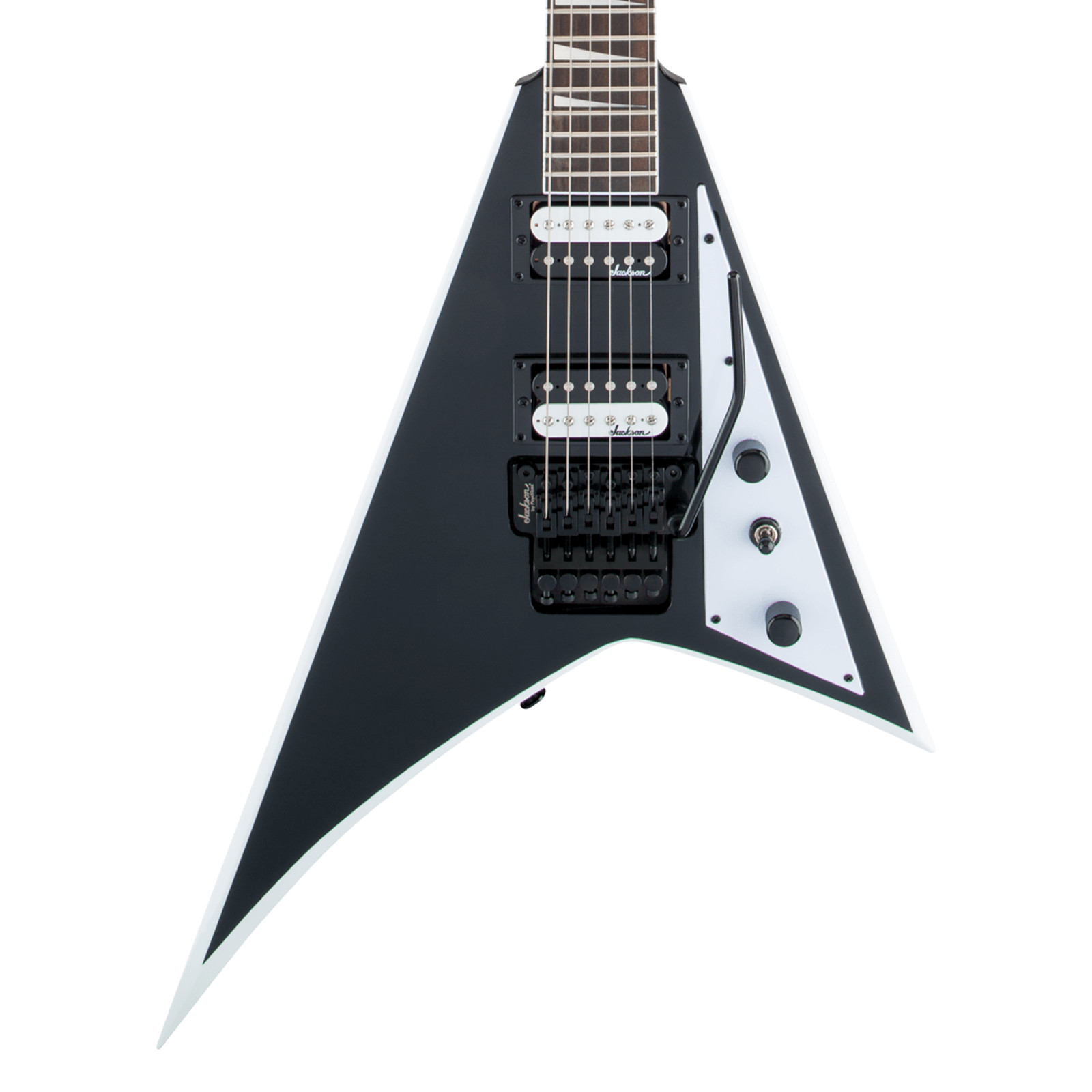 Jackson JS Series Rhoads JS32 – Black w/ White Bevels w/ Amaranth FB