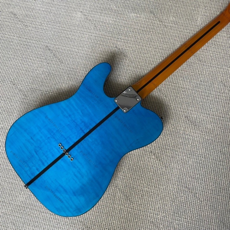 solid T-L electric guitar cat blue SSS pickups maple fretboard free shipping