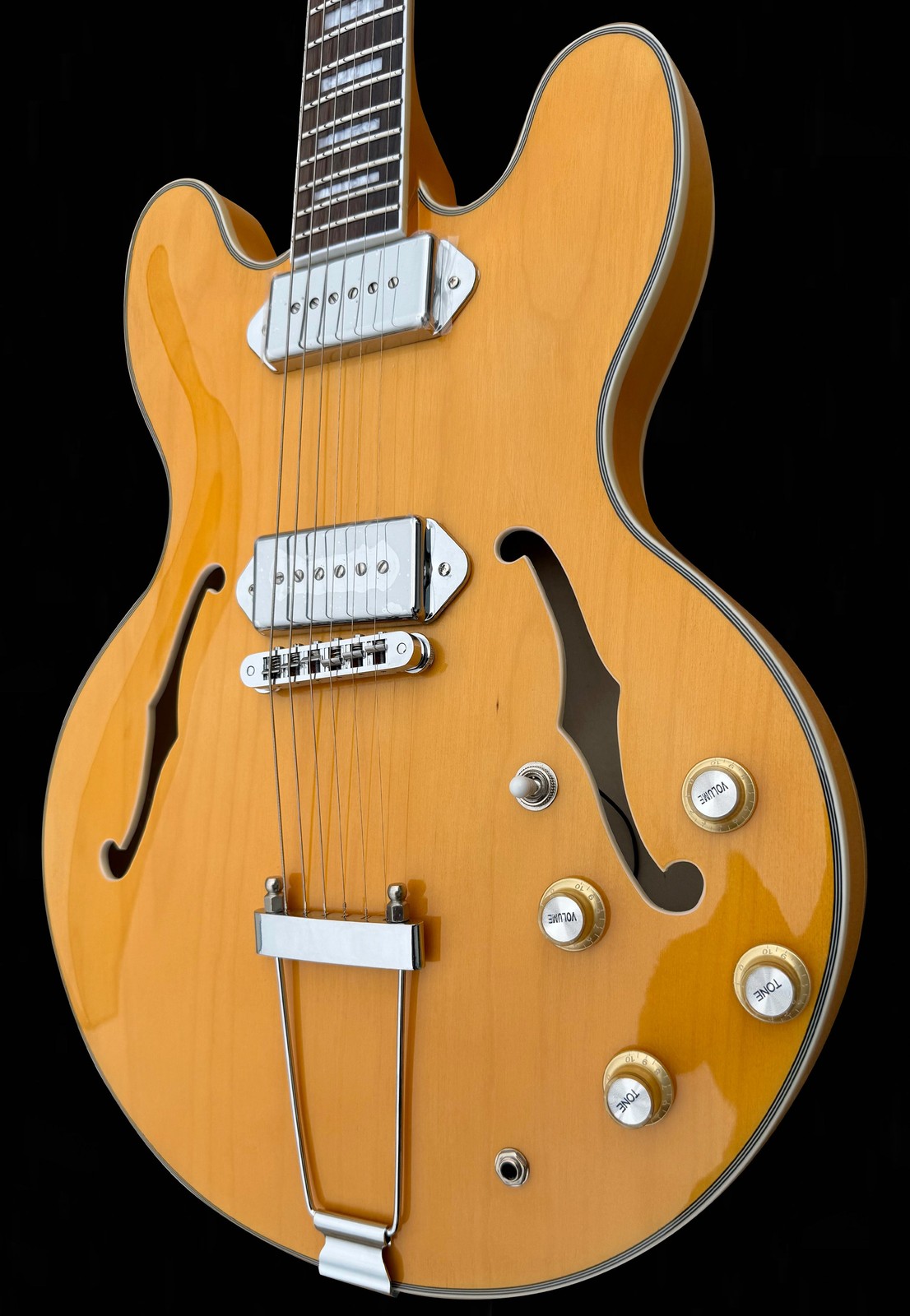 Firefly FF338PRO Semi Hollow Electric Guitar Natural P90 Alnico Rosewood Neck