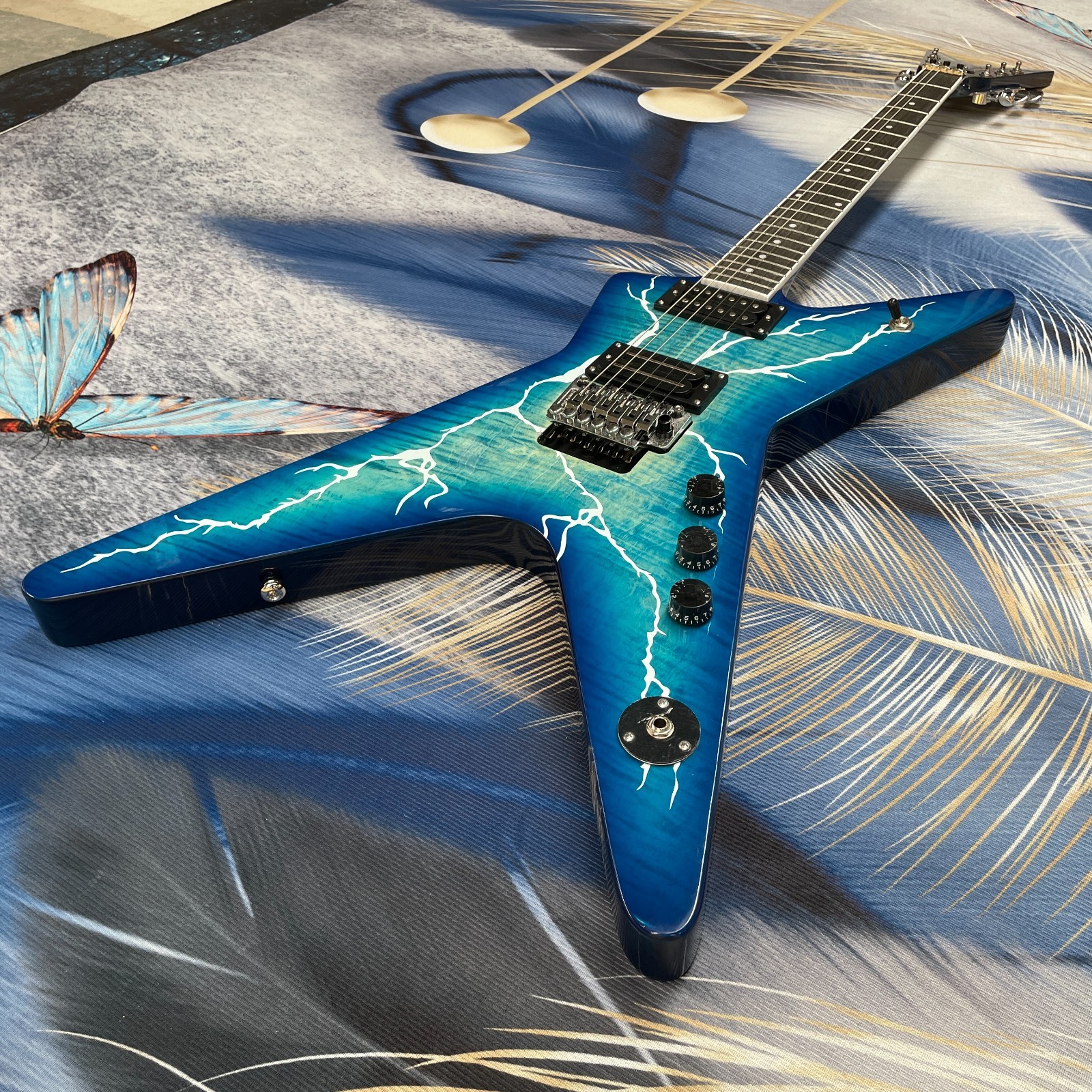 Custom DIME Washburn Dimebag Darrell Signature Model Electric Guitar New Blue