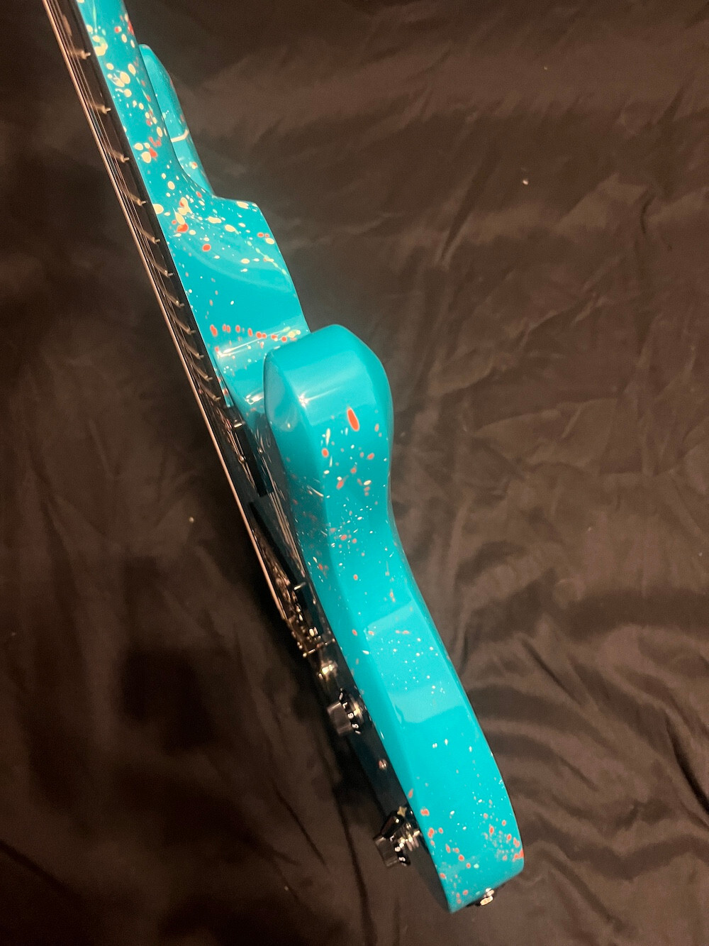 2023 Knaggs Guitars Severn Trembuck Reverse Headstock Miami Blue Splatter W/OHSC