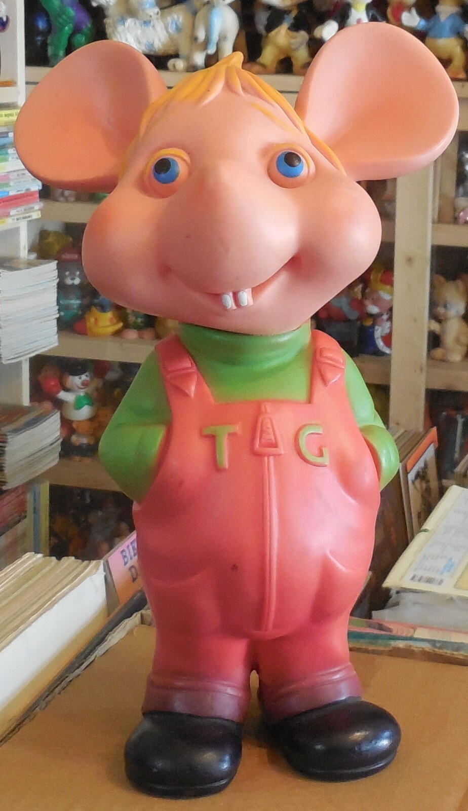 VINTAGE RUBBER 11″ TOY DOLL TOPO GIGIO ITALOCREMONA 1970s made in Italy