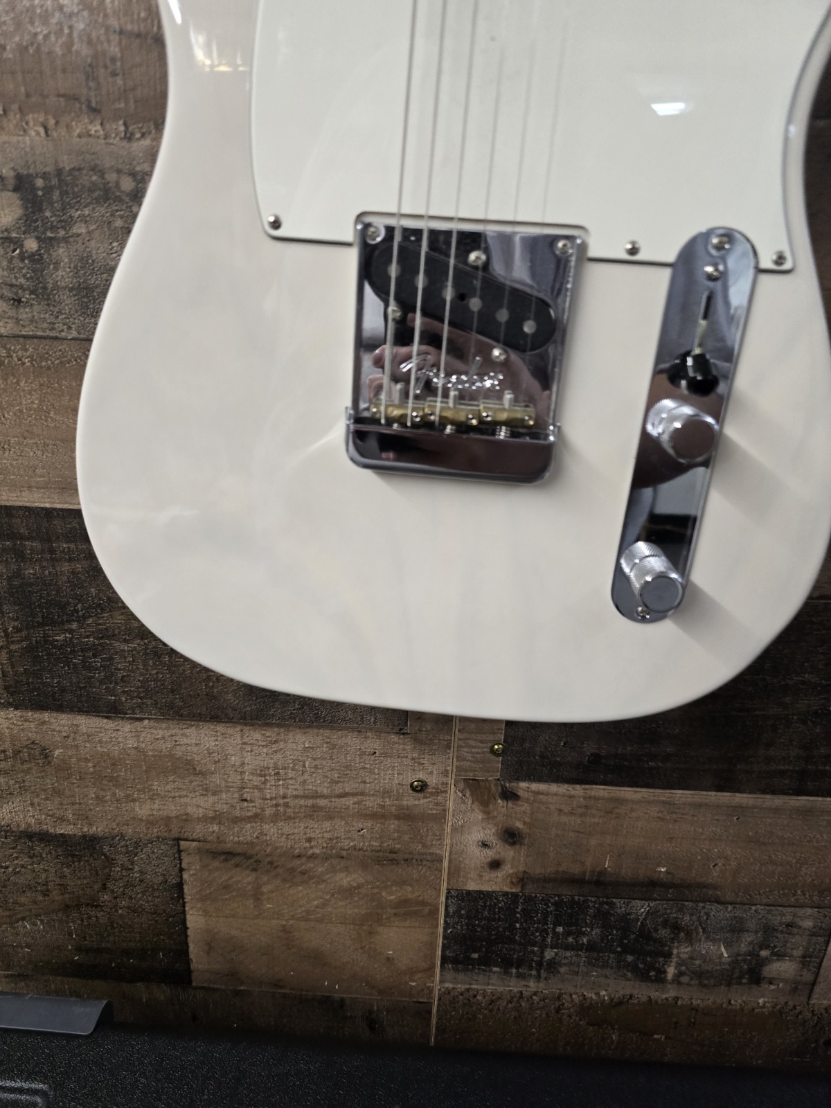2019 Fender AmPro Telecaster White Blonde w/ HSC Signed By Redd Volkaert