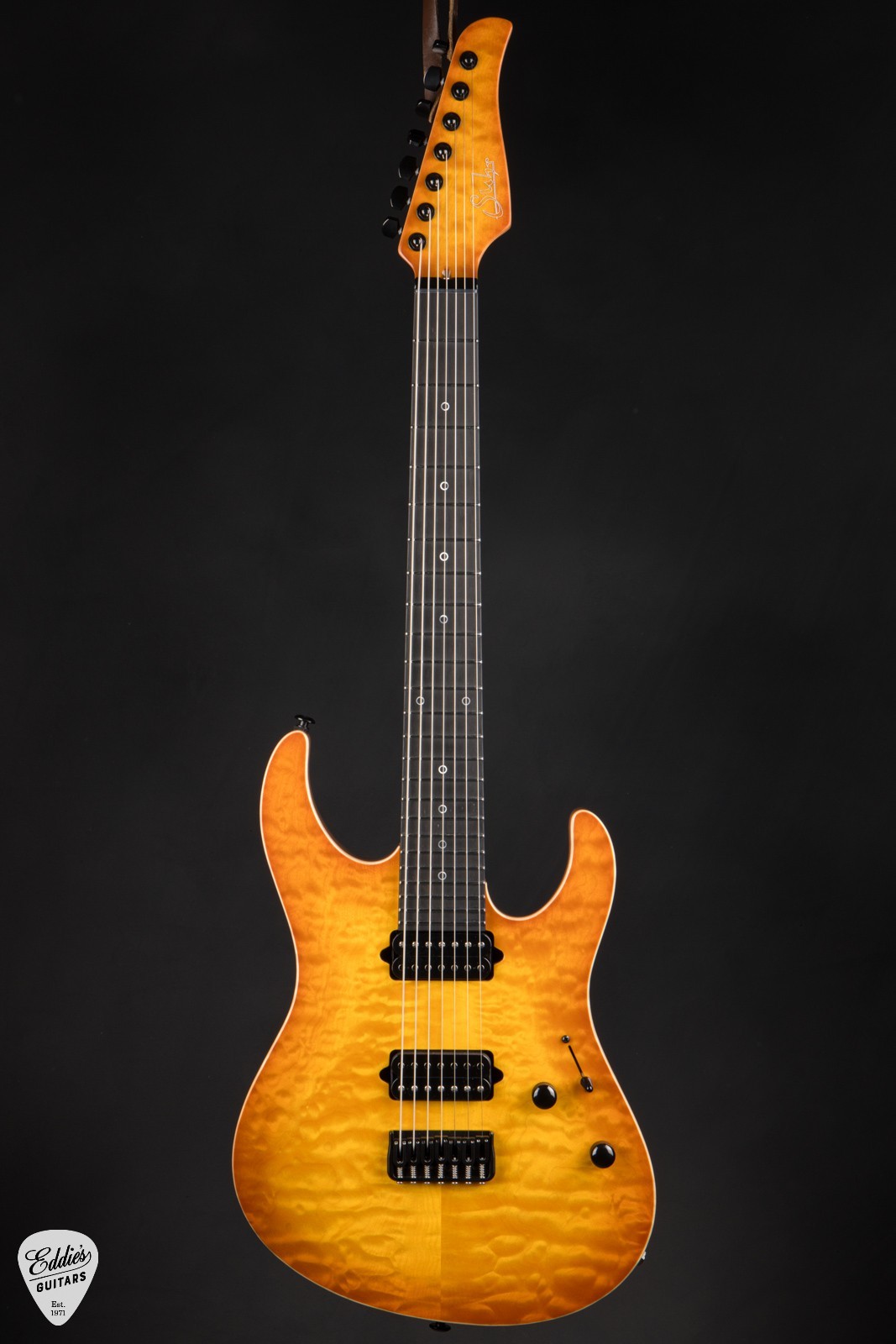 Suhr Modern 7 Quilt Roasted – Honey Amber Burst #83255
