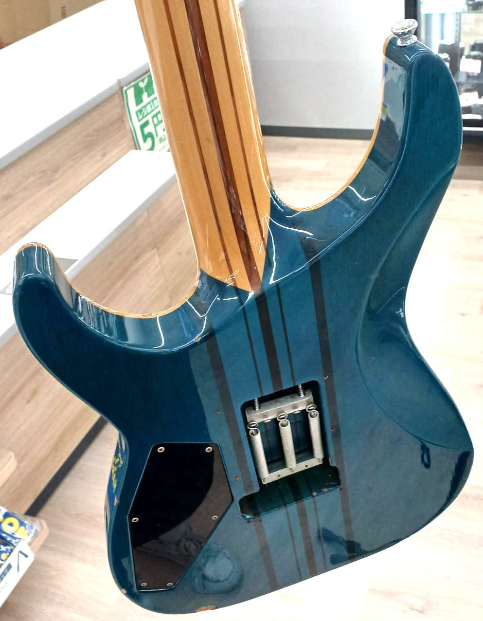 Edwards by ESP Horizon Guitar E-HR-135QM See Thru Blue Floyd Rose Seymour Duncan