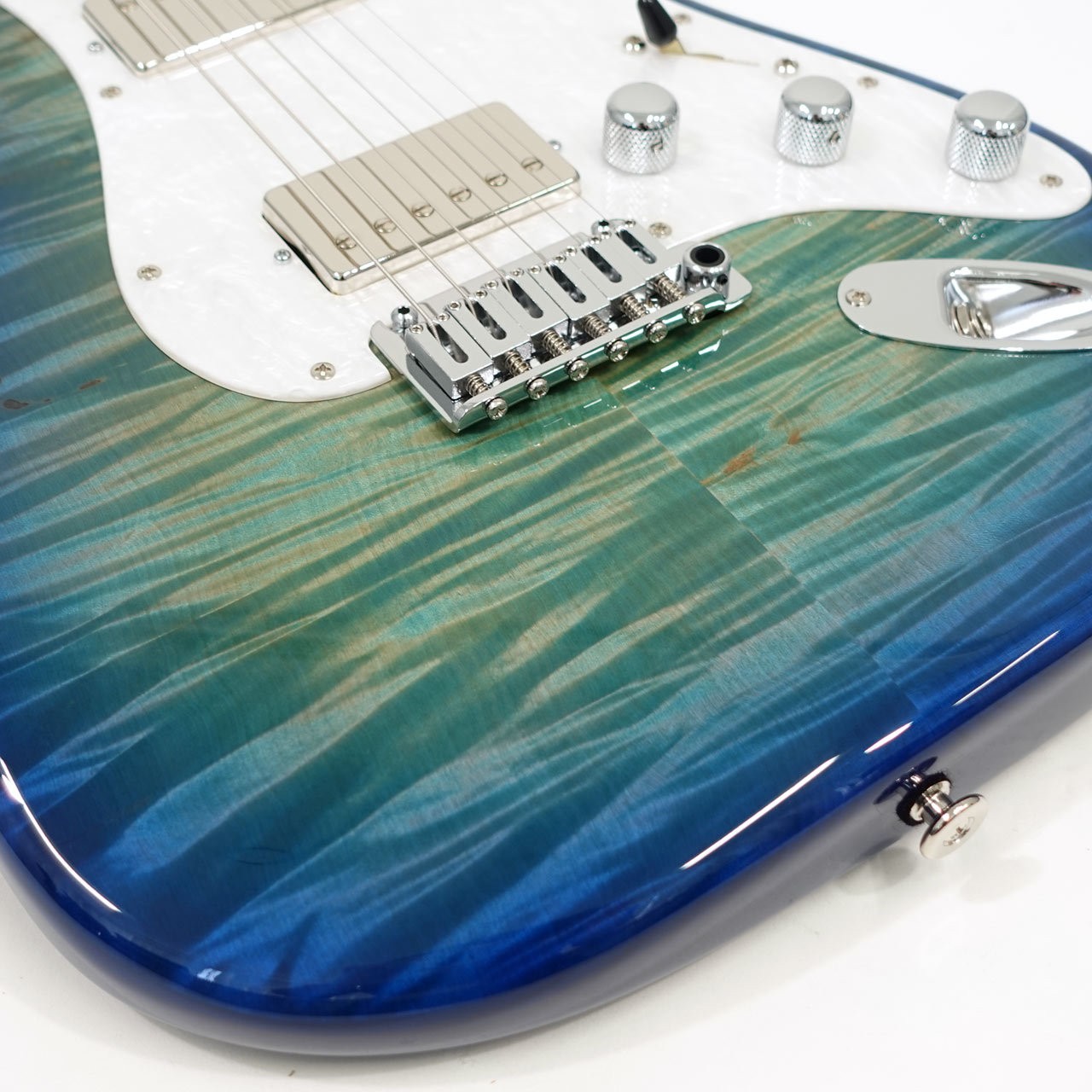 Momose MC1-HH FT Flame Tochi R Blue-Burst Used Electric Guitar