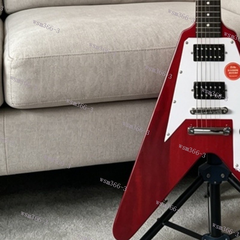 Ledux Solid Electric Guitar Stainless Rounded Fret Edge Cherry Red Free Shipping