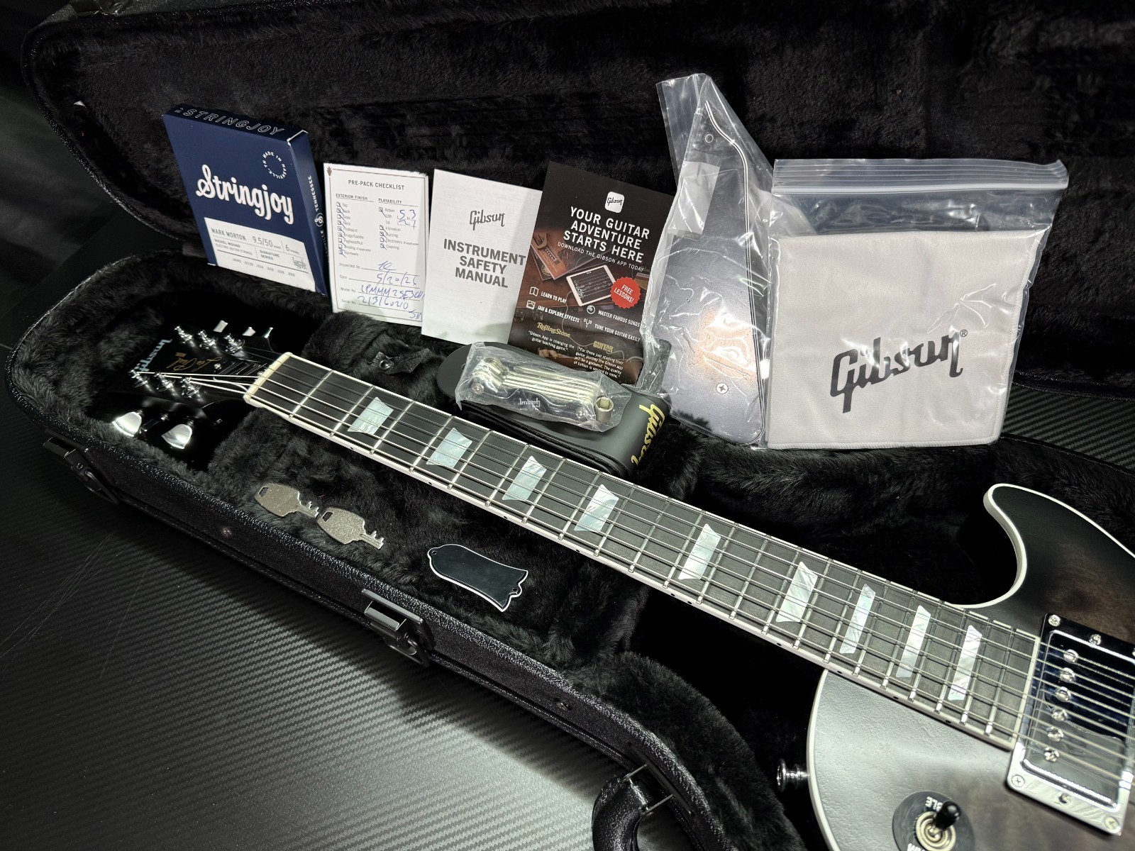 2026 Gibson Mark Morton Les Paul Modern Quilt – Translucent Ebony Burst Satin