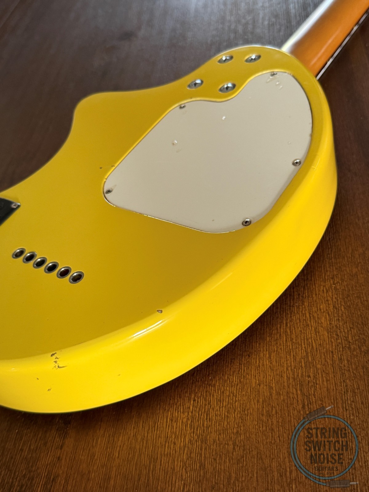 Fernandes ZO-3, Graffiti Yellow, 2000s Nomad Travel Guitar, w/Onboard Speaker