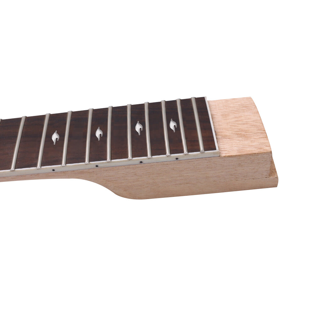 Electric Guitar Kit Mahogany Guitar Body Quilted Maple Veneer 22 Fret 24.75inch