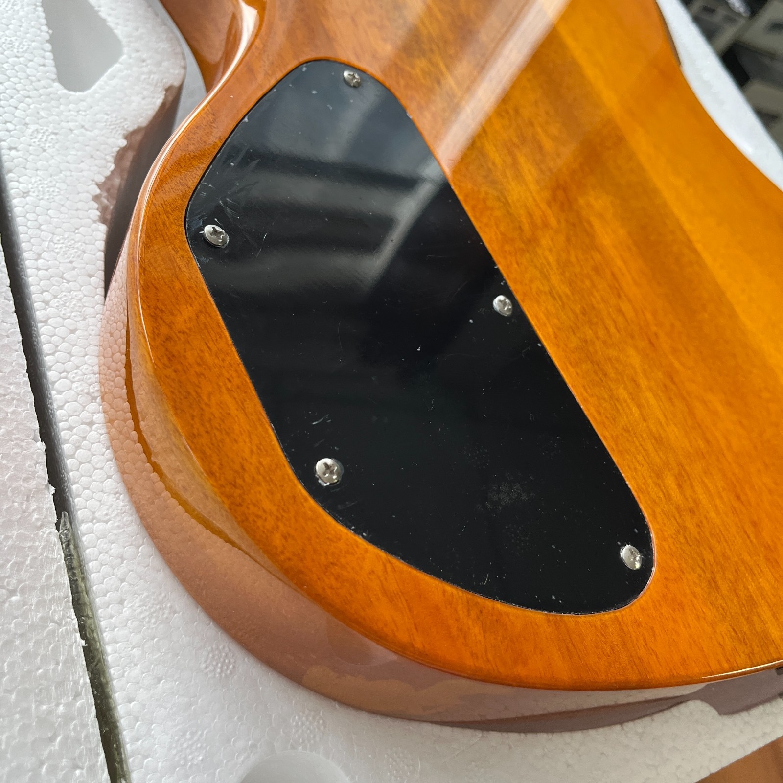 Natural SG Style Electric Guitar Rosewood Fingerboard Chrome Part