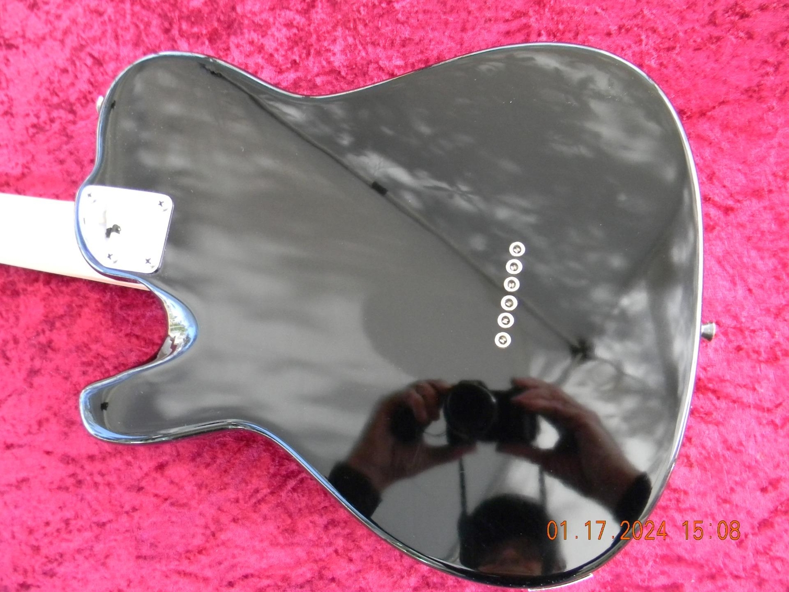Grote GT-150 Super Series Semi Hollow F Hole Flame Top Electric Guitar, Nice