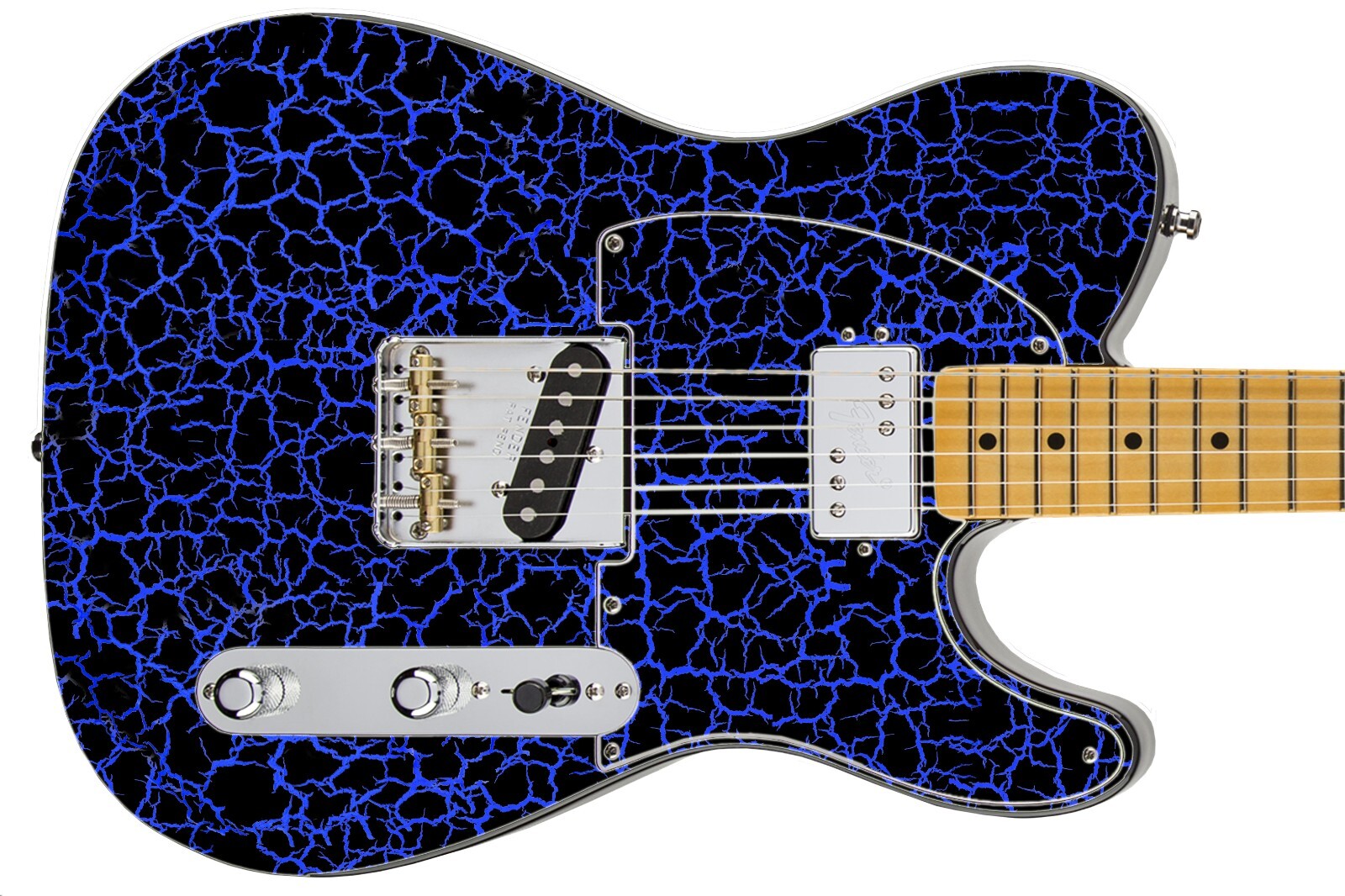Guitar Wrap Skin Axe Re-Skin Iconic 80’s 6 Volt Crackle Back in Black 1219