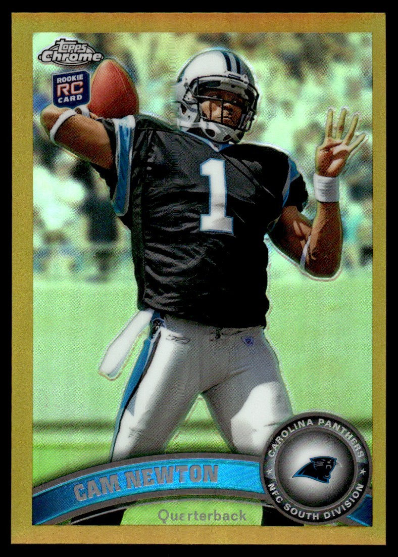 2011 Topps Chrome Gold Refractor Cam Newton Rookie 04/50