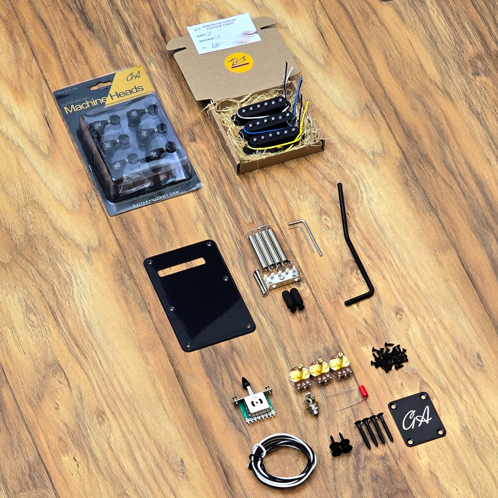 Elite Double Cut DIY Guitar Kit Deluxe Complete Build Package Guitar Anatomy