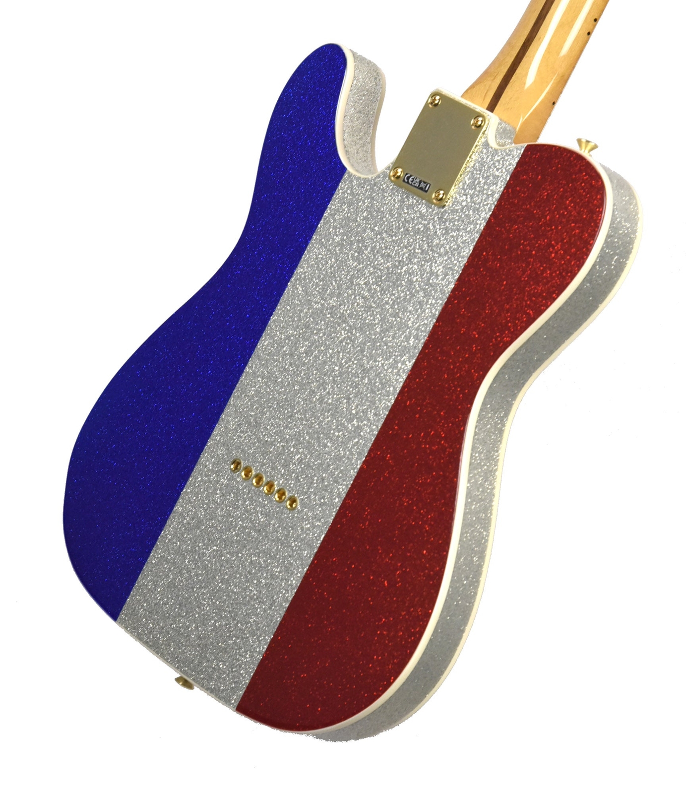 Fender Buck Owens Telecaster in Red, Silver and Blue Sparkle