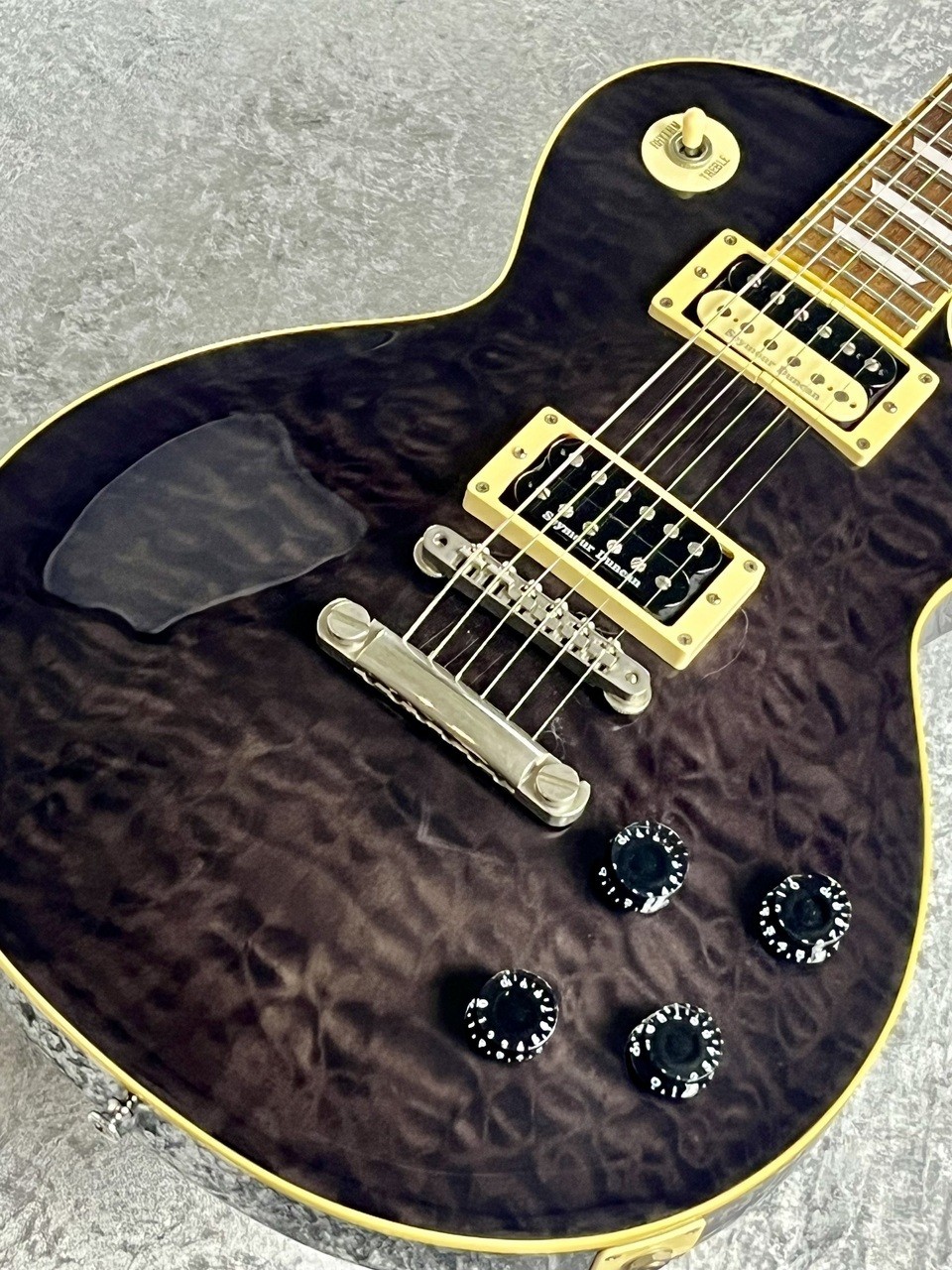 [EDWARDS] by ESP E-LP-100QM See Through Black Made in JPN 2015 LP Type E.Guitar