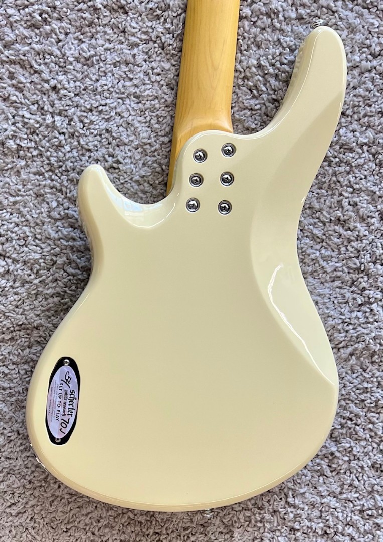 Schecter 2492-SHC CV-4 Ivory 4-String RH Electric Bass with Maple Fingerboard