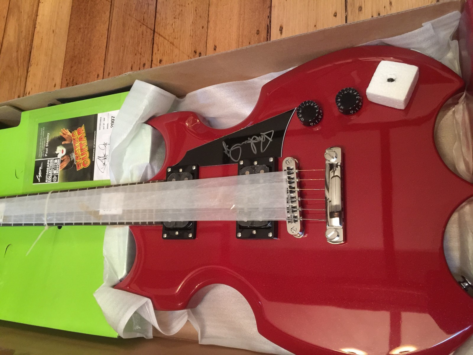Paul Stanley Designed & Signed Red Kiss Electric Guitar – Limited Edition – Rare
