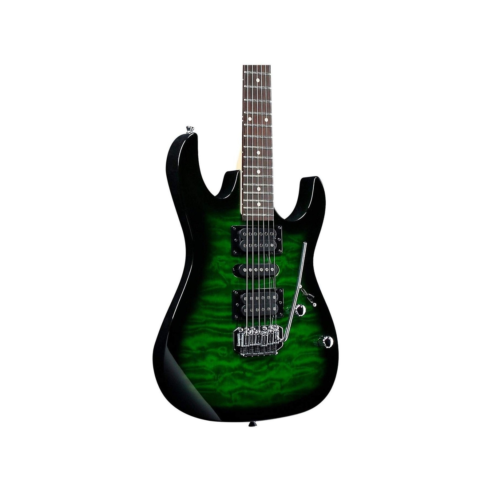 Ibanez 6 String Solid-Body Electric Guitar, Right, Transparent Green Burst (G…
