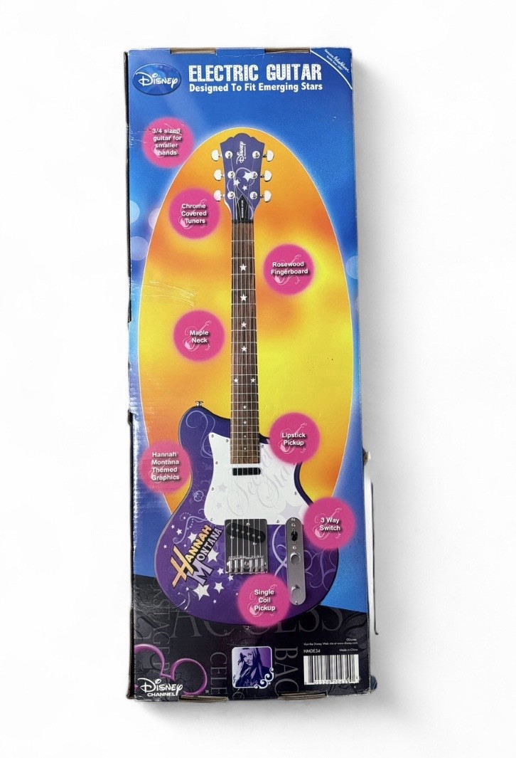 Disney Hannah Montana Electric Guitar Purple 3/4 Solid Body 6 String Rosewood