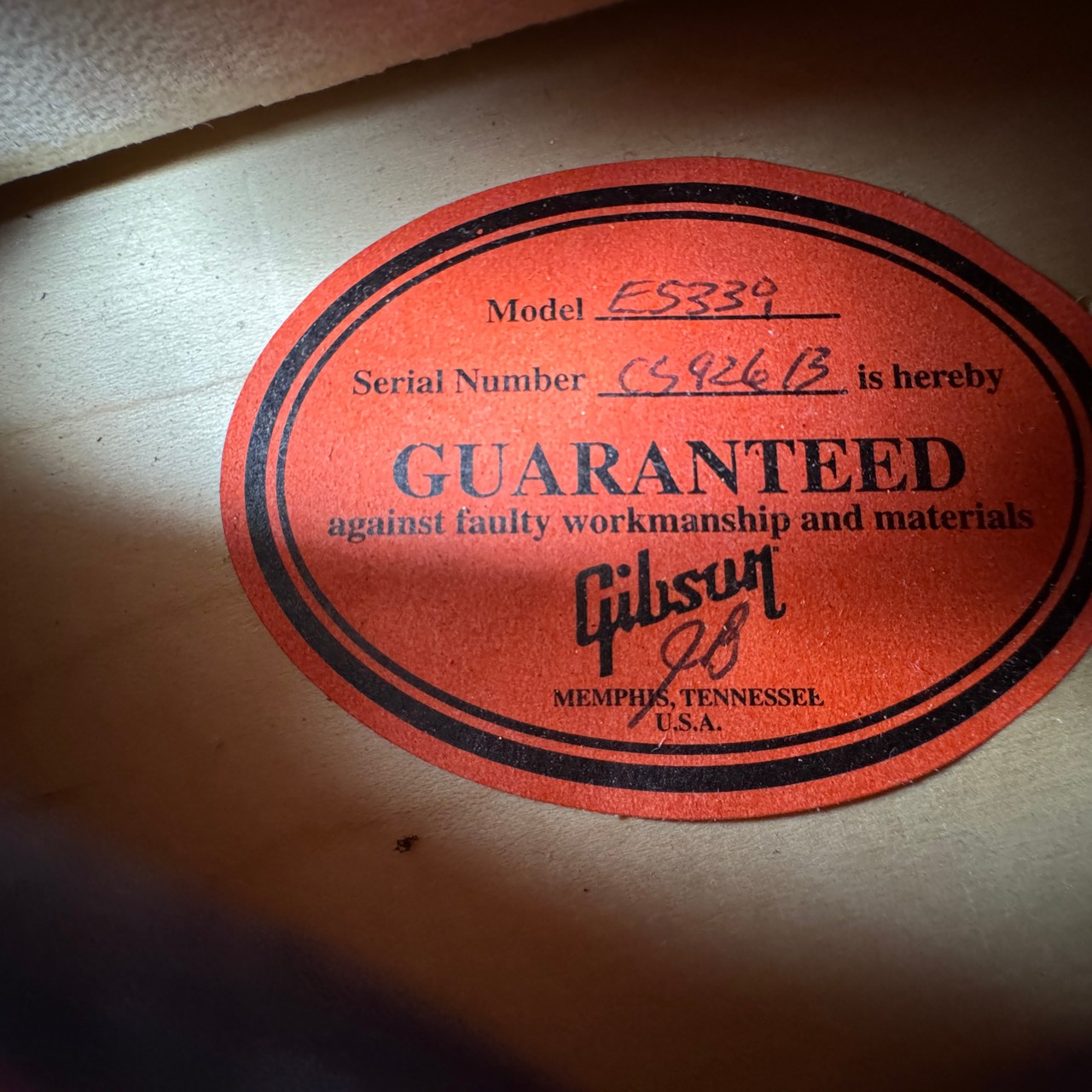 *Video* Gibson Custom Shop ES-339 Semi Hollowbody Cherry – 2009