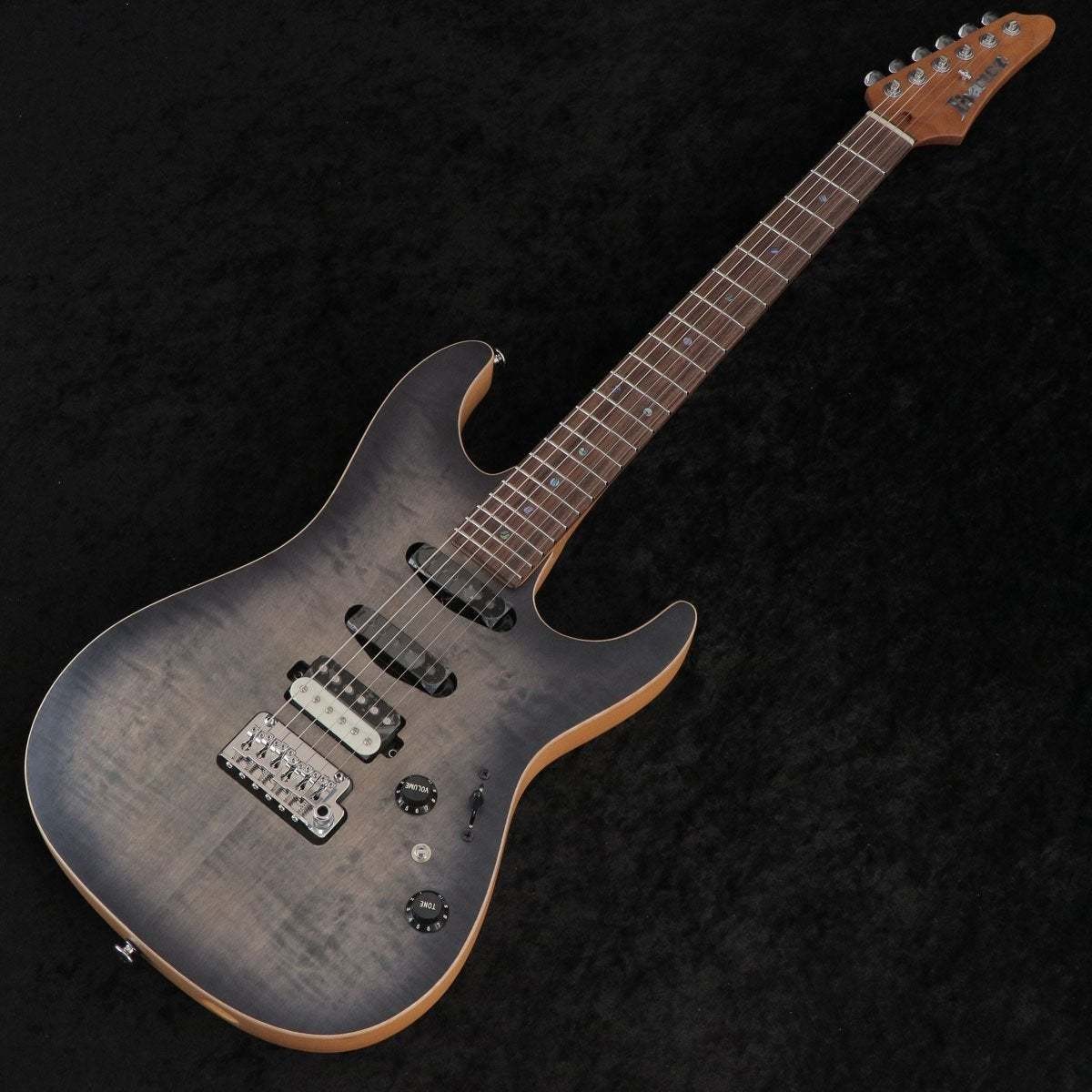 Ibanez Prestige Tom Quayle Signature Model Tqm2-Cuf Charcoal Black Burst *Ns400